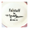Vintage 1980's Glazed Ceramic  Falstaff Miniature Toby Jug / Character Jug Signed Peter Jackson by Franklin Mint