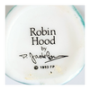 Vintage 1980's Glazed Ceramic Robin Hood Miniature Toby Jug / Character Jug Signed Peter Jackson by Franklin Mint