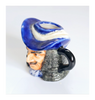 Vintage 1980's Glazed Ceramic Captain Hook Miniature Toby Jug / Character Jug Signed Peter Jackson by Franklin Mint