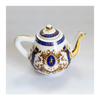Vintage 1960's Special Edition PA Porcelain Art Miniature Teapot, Blue and Gold, Design of Cupid