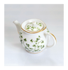 Vintage 1960's Special Edition PA Porcelain Art Miniature Teapot, Green Shamrock Leaf Design