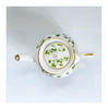 Vintage 1960's Special Edition PA Porcelain Art Miniature Teapot, Green Shamrock Leaf Design