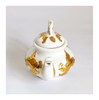 Vintage 1960's Special Edition PA Porcelain Art Miniature Teapot, Gold and White