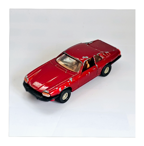 Vintage 1980s Corgi Metallic Red Jaguar XJS Model car, Made in Gt Britain