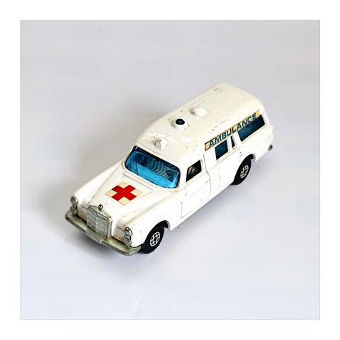 Vintage 1970's Lesney Matchbox Series Speed Kings K28 Mercedes Benz "BINZ" Ambulance, Made in England