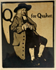 Q for Quaker, 1898 From the Alphabet Series by Sir William Nicholson, Original Lithograph after Hand Coloured Woodcut
