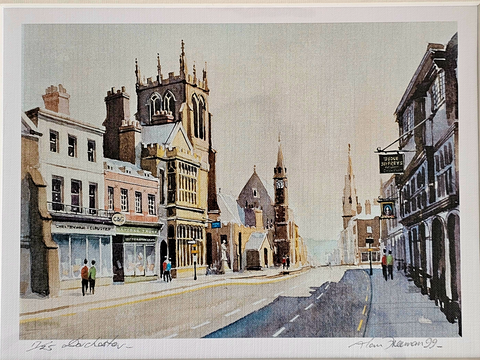 Limited Edition Signed and Numbered (17/25) Original Lithograph Print of Dorchester by Alan Keeman