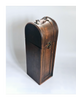 Antique 1900's Hinged-Top Wooden Wine Box with a Copper Handle