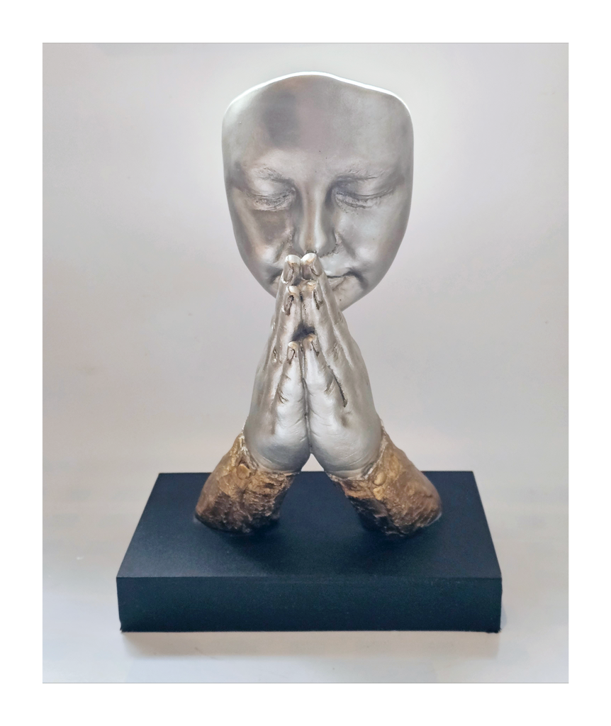 Rare Vintage 1996 "Silent Prayer" Austin Sculpture by John Cutrone