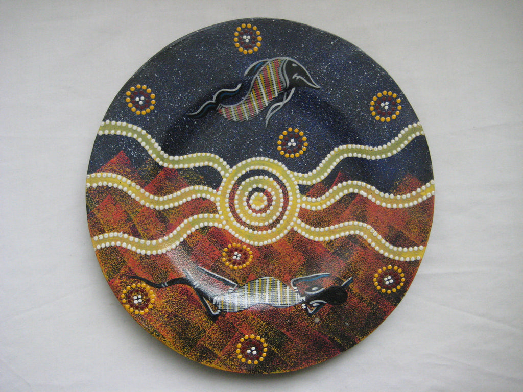 Aboriginal Art Plate from Yarramunua Dreaming Gallery
