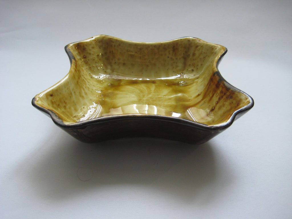 Vintage 1970's Studio Pottery Glazed Ceramic Bowl Portmadog Cymru Wales J. Jones