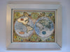Framed Foil Map Reproduction of "A New and Accvrat Map Of The World" Dated 1626