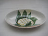 Ceramic oval shaped dish with vegetable drawing hand painted in Italy by Mancioli