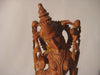Antique wood carved sculpture of a Hindu Goddess in sandalwood