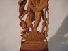 Antique wood carved sculpture of a Hindu Goddess in sandalwood