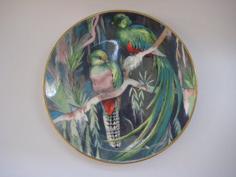 The Resplendent Quetzal Wedgwood Limited Edition Decorative Collector Plate designed and painted by Emma Faull