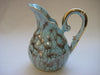 Vintage Gouda Holland Turquoise Creamer / Milk Jug with gold handle and rim