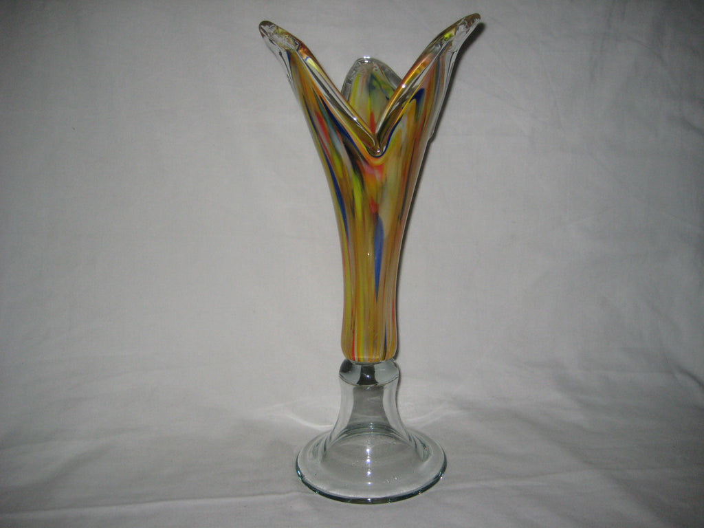 Hand made Murano style glass vase