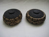 Vintage New Zealand Ponga Craft - A pair of hand carved bowl and lid, carved from Mamaku tree