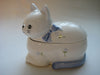 Collectable vintage 1980's Otagiri Hand Crafted Porcelain cat sugar bowl