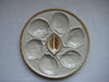 Vintage 1960s Majolica Glaze ware oyster plate by St Clement, France