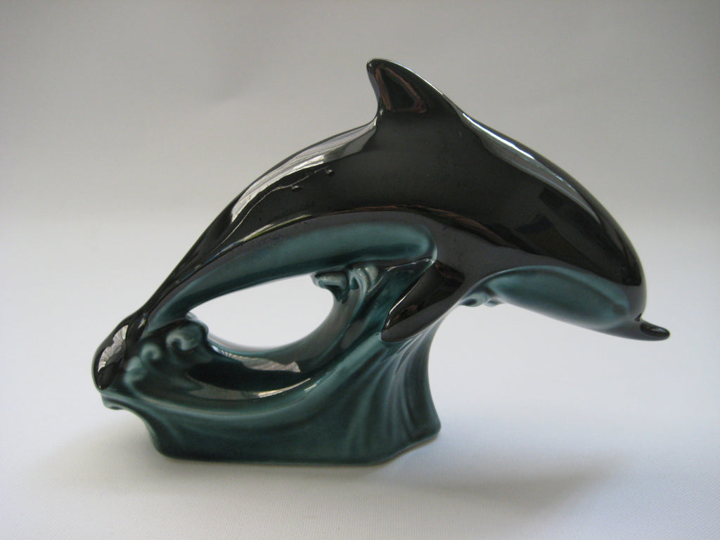 Poole Pottery Dolphin Figurine Riding on a Wave