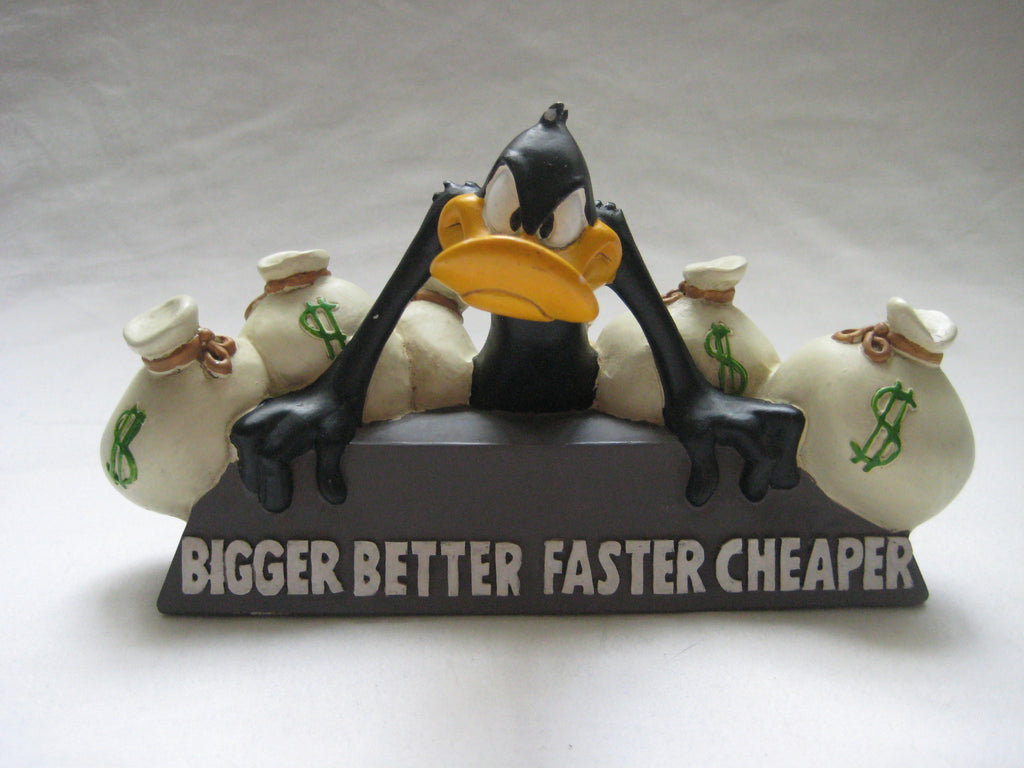 Vintage Looney Tunes Duffy Duck statue designed exclusively for the warner bros studio store